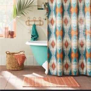 OPALHOUSE x JUNGALOW Geo Print shower curtain